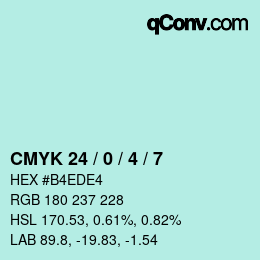 Color code: CMYK 24 / 0 / 4 / 7 | qconv.com