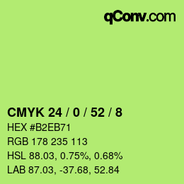 Código de color: CMYK 24 / 0 / 52 / 8 | qconv.com