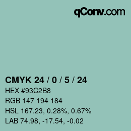 Color code: CMYK 24 / 0 / 5 / 24 | qconv.com