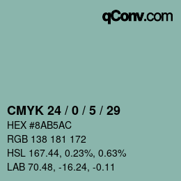 Código de color: CMYK 24 / 0 / 5 / 29 | qconv.com
