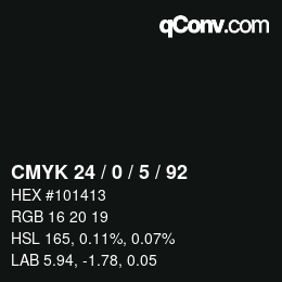 Color code: CMYK 24 / 0 / 5 / 92 | qconv.com