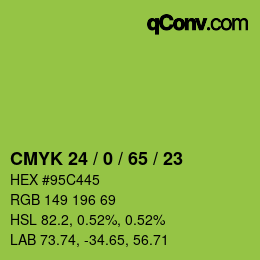 Color code: CMYK 24 / 0 / 65 / 23 | qconv.com