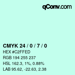 Color code: CMYK 24 / 0 / 7 / 0 | qconv.com