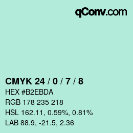 Farbcode: CMYK 24 / 0 / 7 / 8 | qconv.com