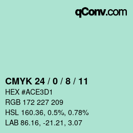 カラーコード: CMYK 24 / 0 / 8 / 11 | qconv.com