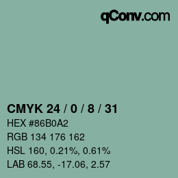 Color code: CMYK 24 / 0 / 8 / 31 | qconv.com