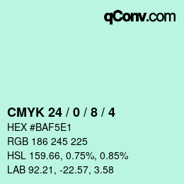 Color code: CMYK 24 / 0 / 8 / 4 | qconv.com