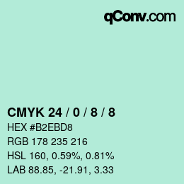 Farbcode: CMYK 24 / 0 / 8 / 8 | qconv.com