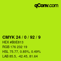 Color code: CMYK 24 / 0 / 92 / 9 | qconv.com