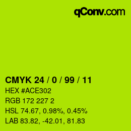 Color code: CMYK 24 / 0 / 99 / 11 | qconv.com