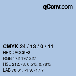 カラーコード: CMYK 24 / 13 / 0 / 11 | qconv.com