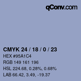Color code: CMYK 24 / 18 / 0 / 23 | qconv.com