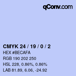 Color code: CMYK 24 / 19 / 0 / 2 | qconv.com