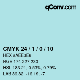Color code: CMYK 24 / 1 / 0 / 10 | qconv.com