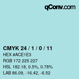 颜色代码: CMYK 24 / 1 / 0 / 11 | qconv.com