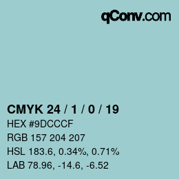 Color code: CMYK 24 / 1 / 0 / 19 | qconv.com