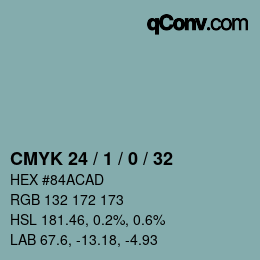 Color code: CMYK 24 / 1 / 0 / 32 | qconv.com