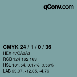 Color code: CMYK 24 / 1 / 0 / 36 | qconv.com