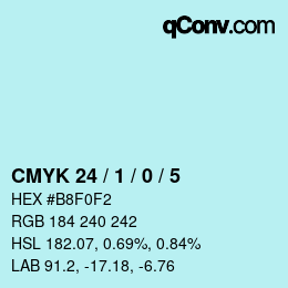 Color code: CMYK 24 / 1 / 0 / 5 | qconv.com