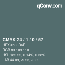 颜色代码: CMYK 24 / 1 / 0 / 57 | qconv.com