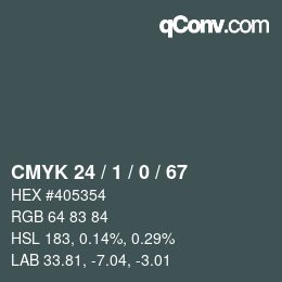 颜色代码: CMYK 24 / 1 / 0 / 67 | qconv.com