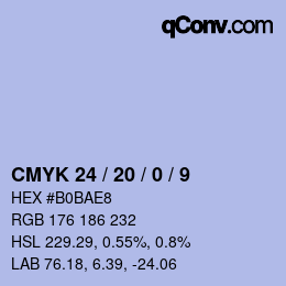 Color code: CMYK 24 / 20 / 0 / 9 | qconv.com