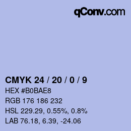 Color code: CMYK 24 / 20 / 0 / 9 | qconv.com