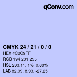 Color code: CMYK 24 / 21 / 0 / 0 | qconv.com