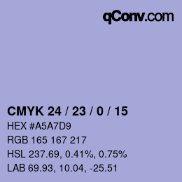 Color code: CMYK 24 / 23 / 0 / 15 | qconv.com