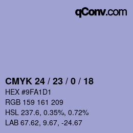 Color code: CMYK 24 / 23 / 0 / 18 | qconv.com