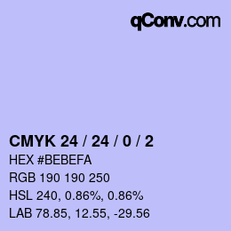 颜色代码: CMYK 24 / 24 / 0 / 2 | qconv.com