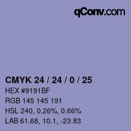 Color code: CMYK 24 / 24 / 0 / 25 | qconv.com