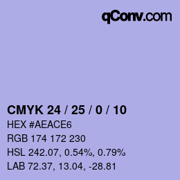 Color code: CMYK 24 / 25 / 0 / 10 | qconv.com