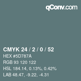 颜色代码: CMYK 24 / 2 / 0 / 52 | qconv.com