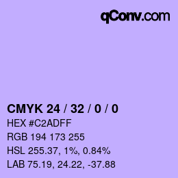 Color code: CMYK 24 / 32 / 0 / 0 | qconv.com