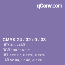 Color code: CMYK 24 / 32 / 0 / 33 | qconv.com