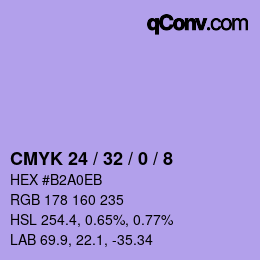 Color code: CMYK 24 / 32 / 0 / 8 | qconv.com