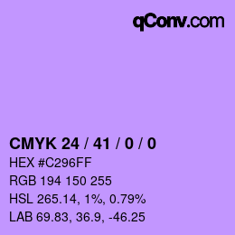 Color code: CMYK 24 / 41 / 0 / 0 | qconv.com