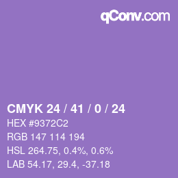 Color code: CMYK 24 / 41 / 0 / 24 | qconv.com