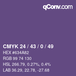 カラーコード: CMYK 24 / 43 / 0 / 49 | qconv.com