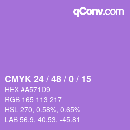 Color code: CMYK 24 / 48 / 0 / 15 | qconv.com