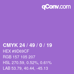 Color code: CMYK 24 / 49 / 0 / 19 | qconv.com