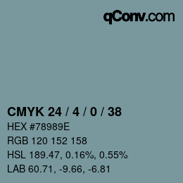 颜色代码: CMYK 24 / 4 / 0 / 38 | qconv.com