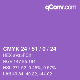 Color code: CMYK 24 / 51 / 0 / 24 | qconv.com