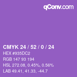 Farbcode: CMYK 24 / 52 / 0 / 24 | qconv.com