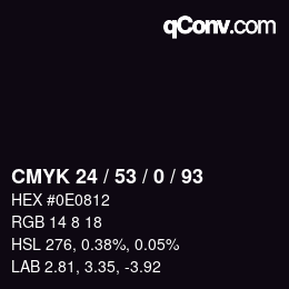 Color code: CMYK 24 / 53 / 0 / 93 | qconv.com