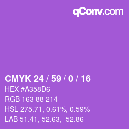 Código de color: CMYK 24 / 59 / 0 / 16 | qconv.com