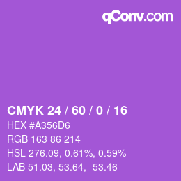 Color code: CMYK 24 / 60 / 0 / 16 | qconv.com