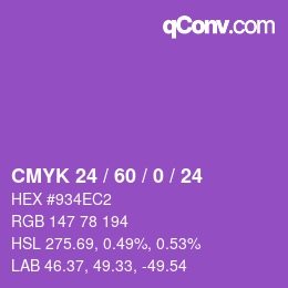 Color code: CMYK 24 / 60 / 0 / 24 | qconv.com