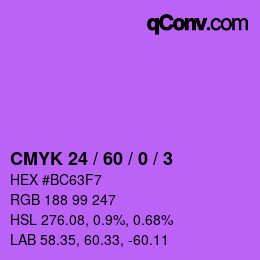 Código de color: CMYK 24 / 60 / 0 / 3 | qconv.com